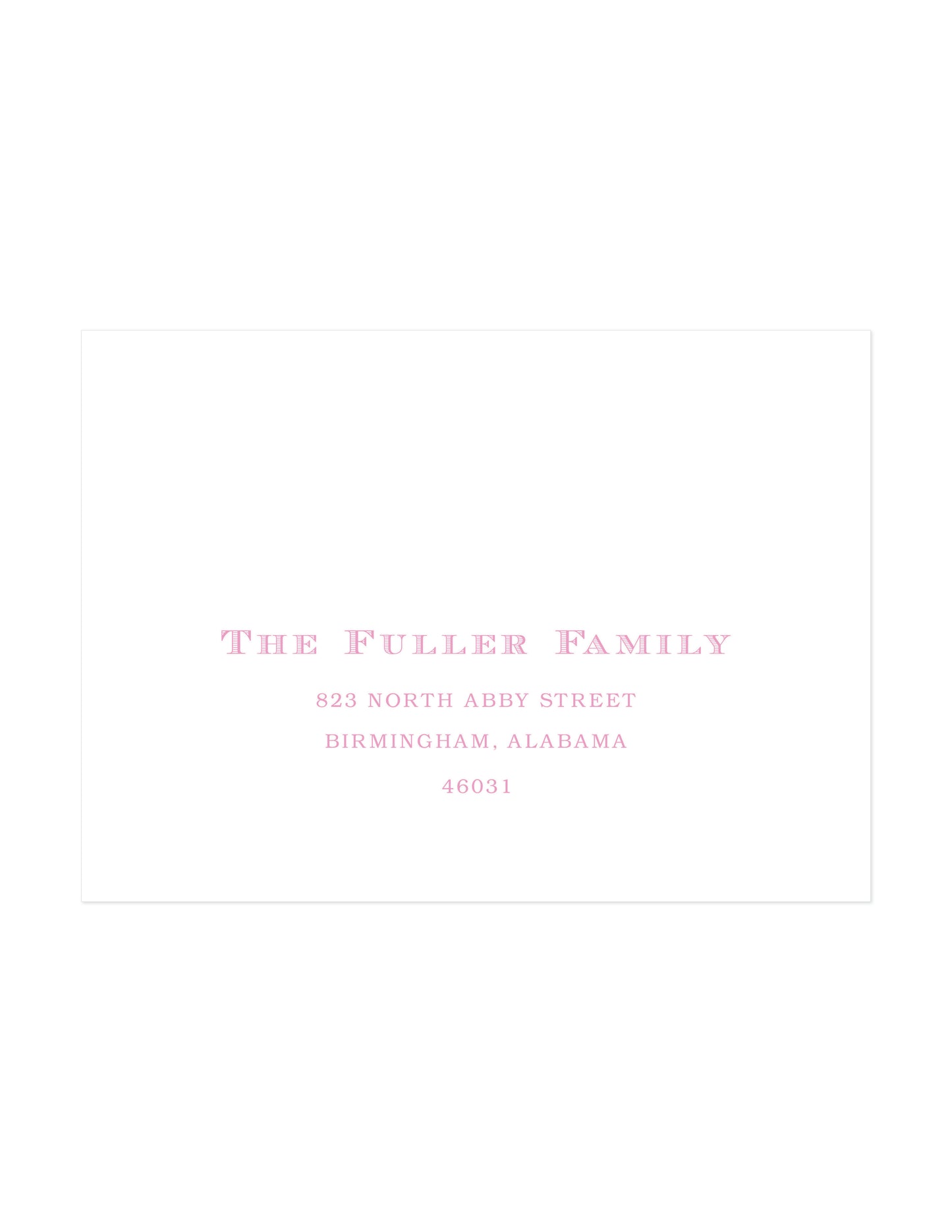 Recipient Address Printing Option Three