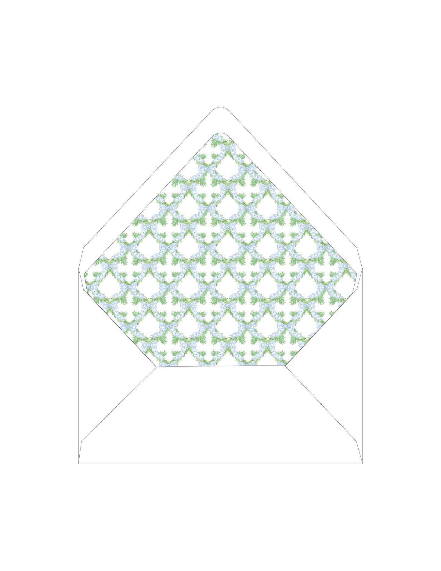 Chinoiserie Blue Wreath & Bow Liner