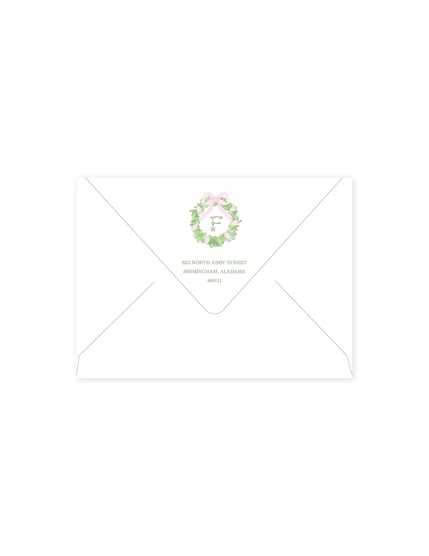 Carolina Christmas Wreath Return Address