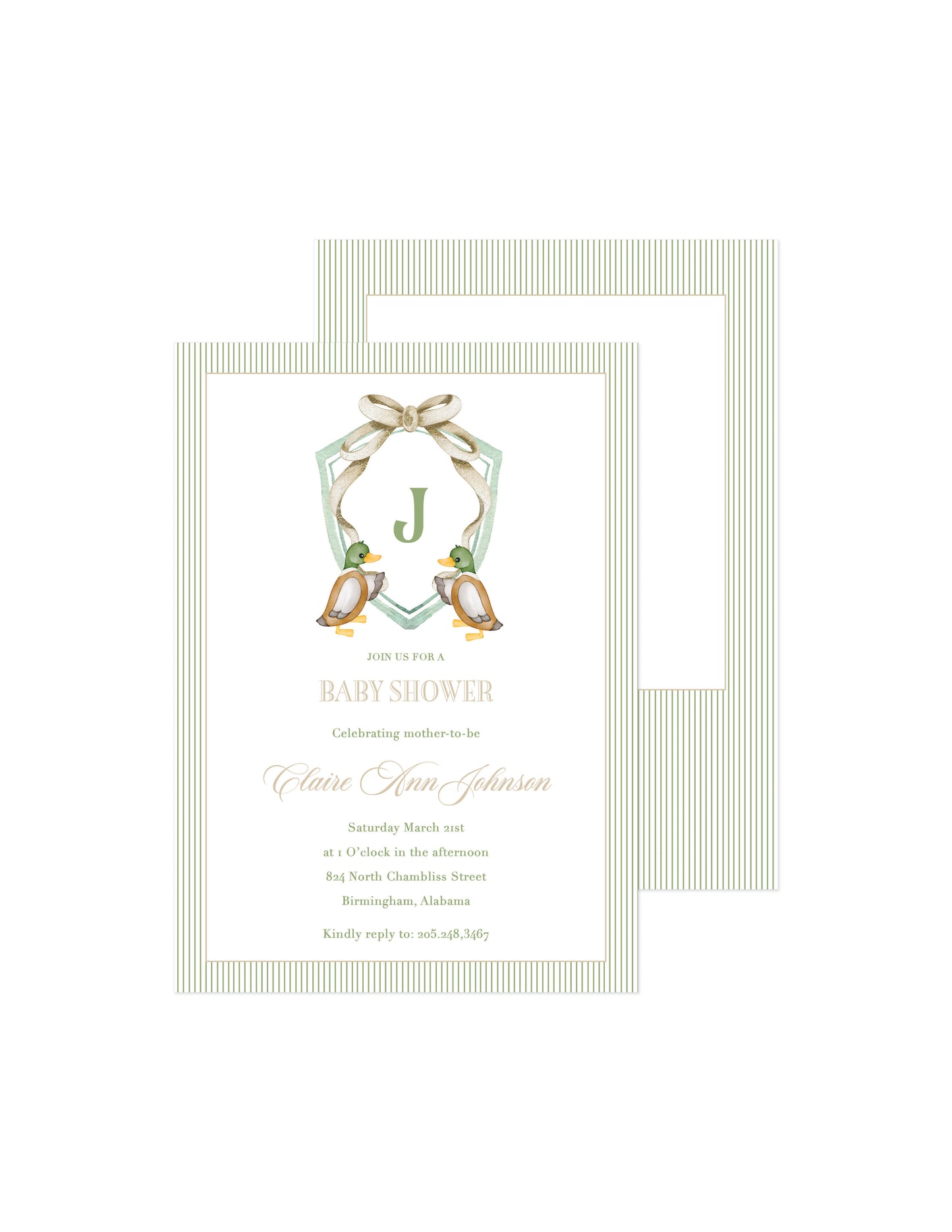 Mallard Crest Baby Shower Invite