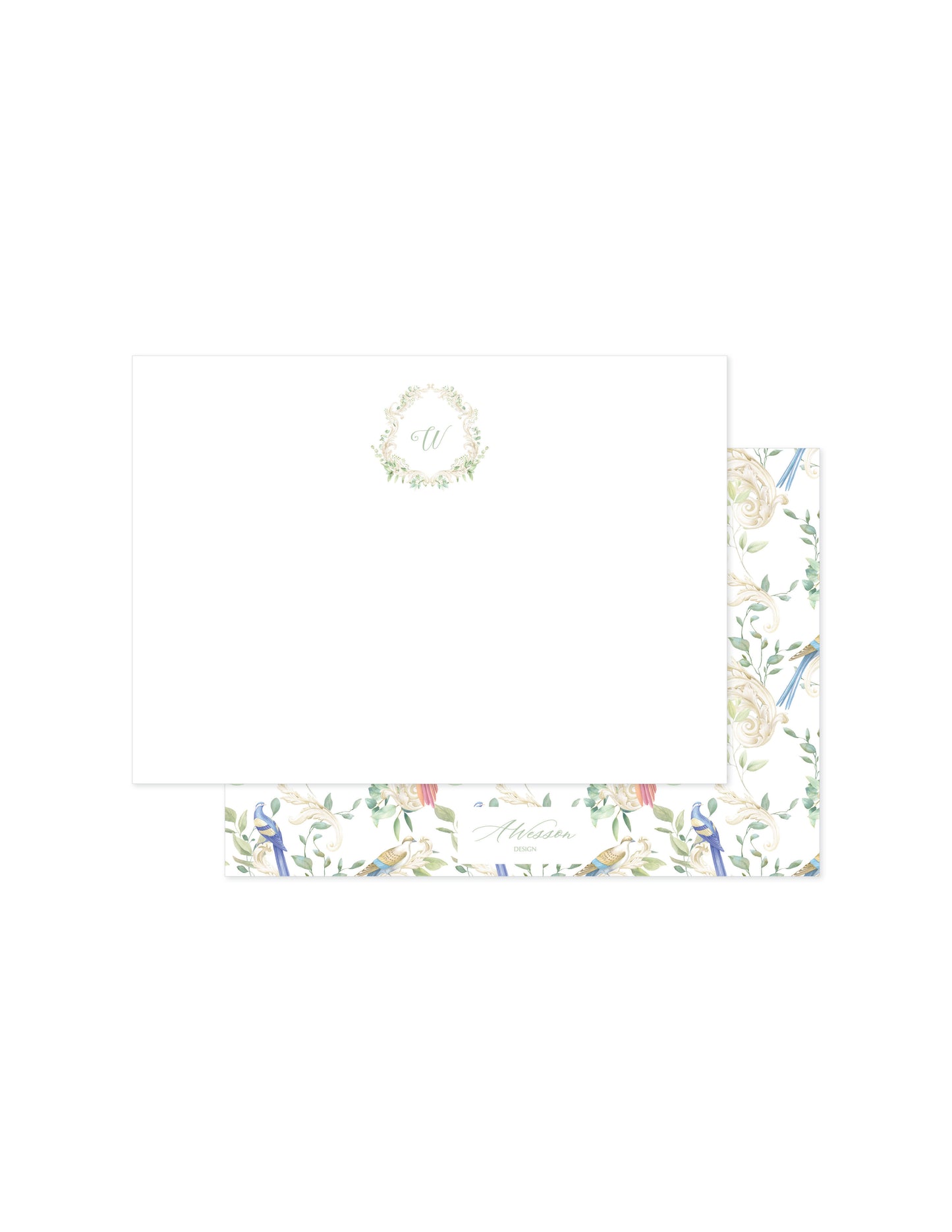 Ornate Gold Crest Notecard