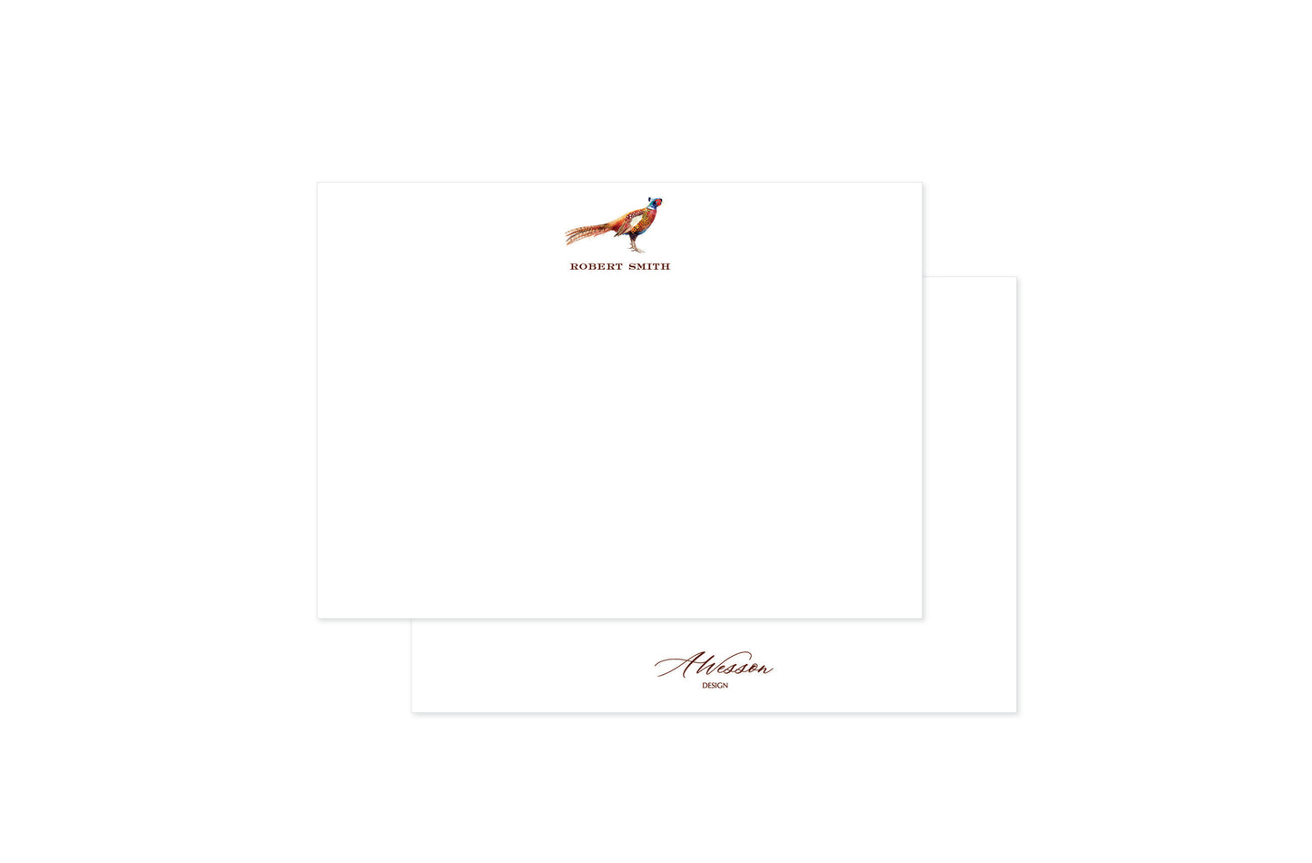 Custom Pheasant Notecard for Men