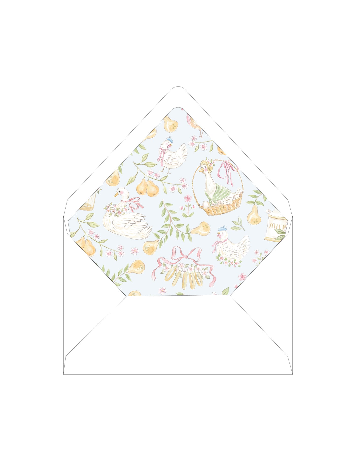 Partridge and Pears Blue Pattern Liner