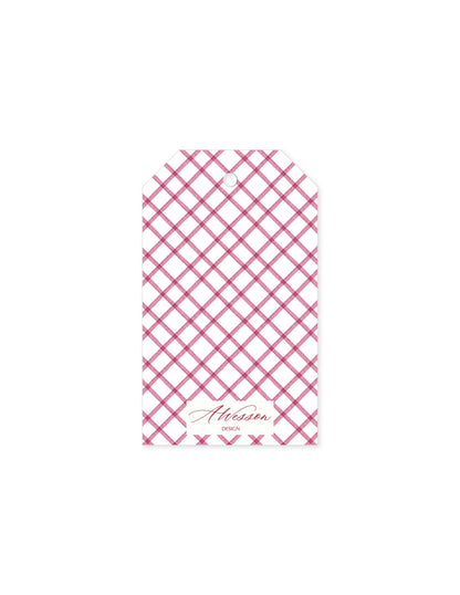 Burgundy Christmas Garland Tag