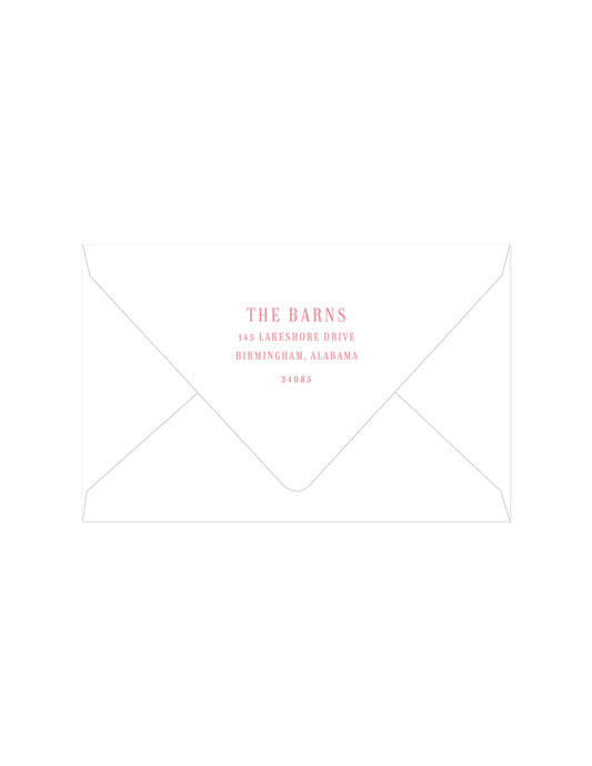 Christmas Manor Pink Return Address