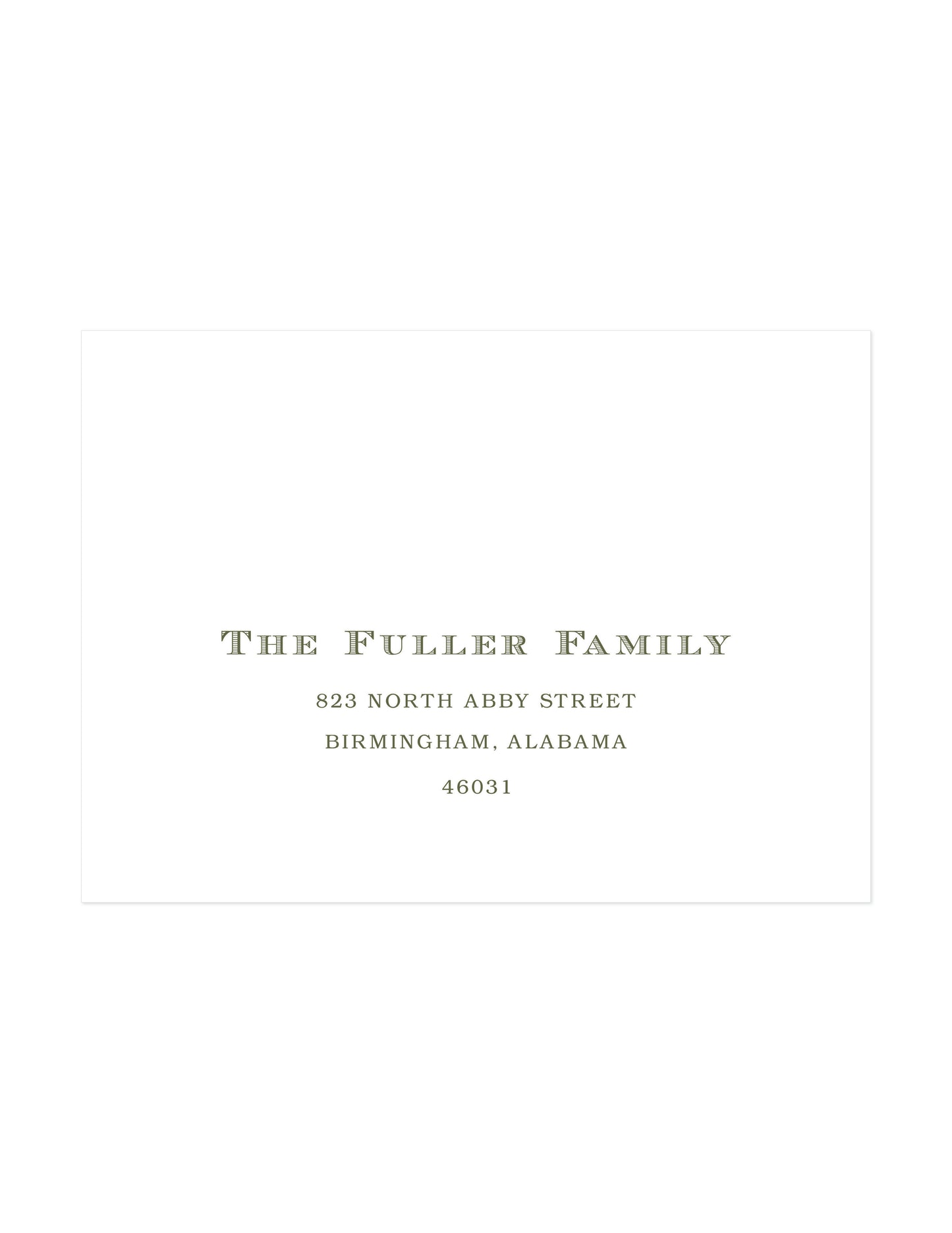 Recipient Address Printing Option Three