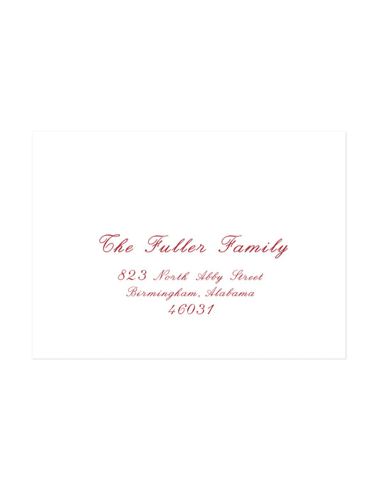 Recipient Address Printing Option Four