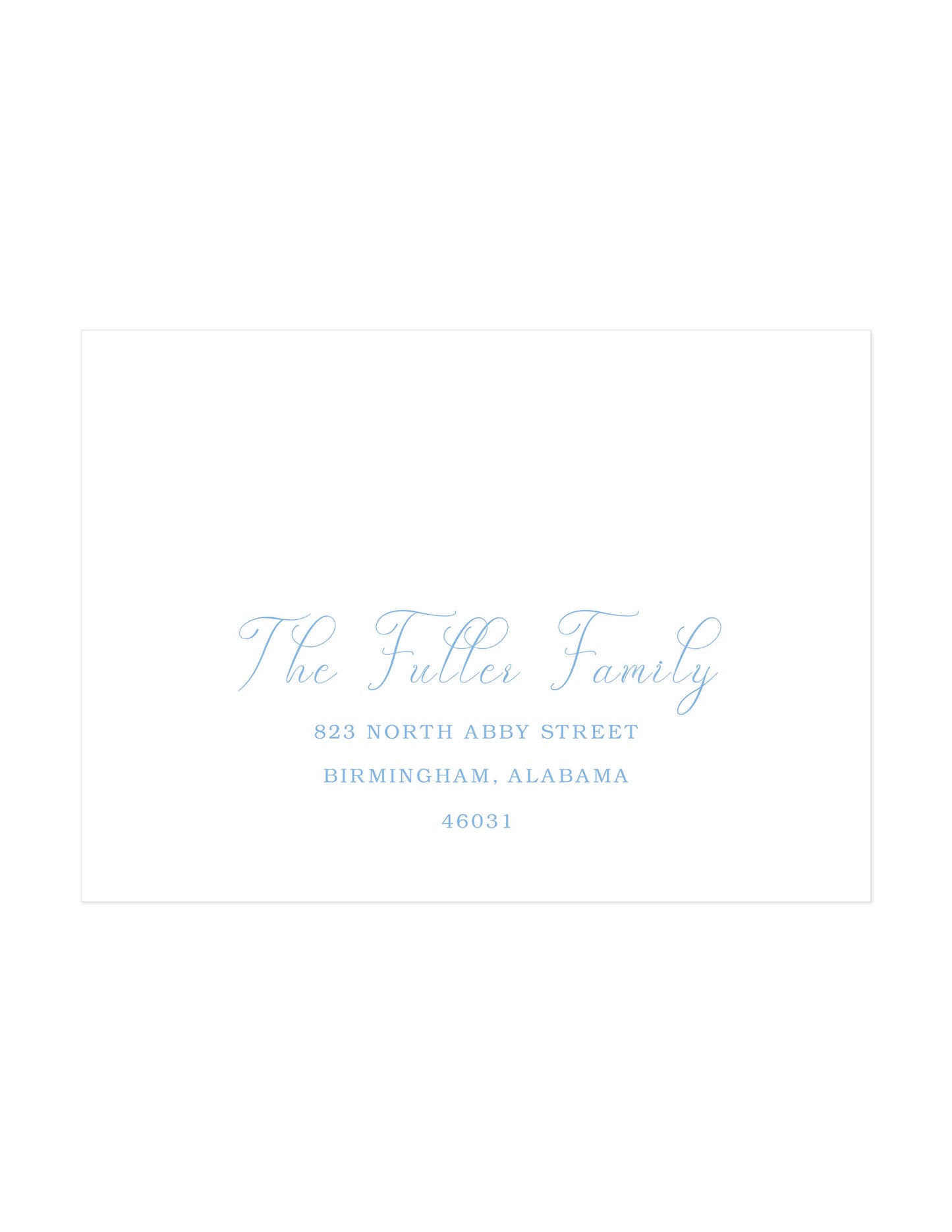 Recipient Address Printing Option One