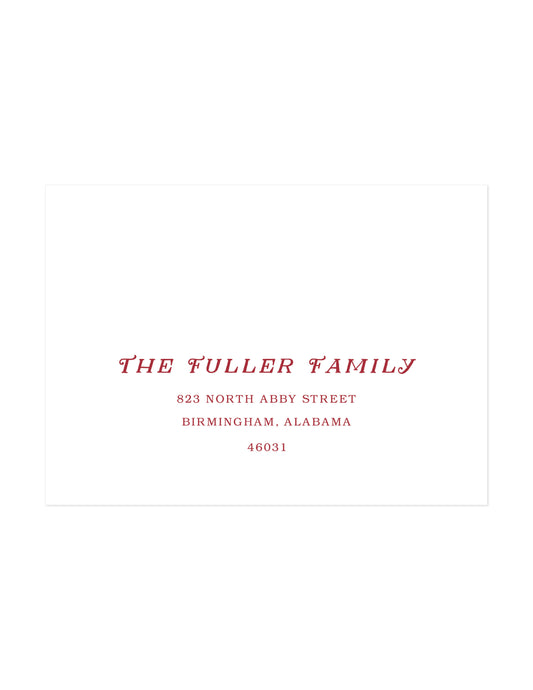 Recipient Address Printing Option Two