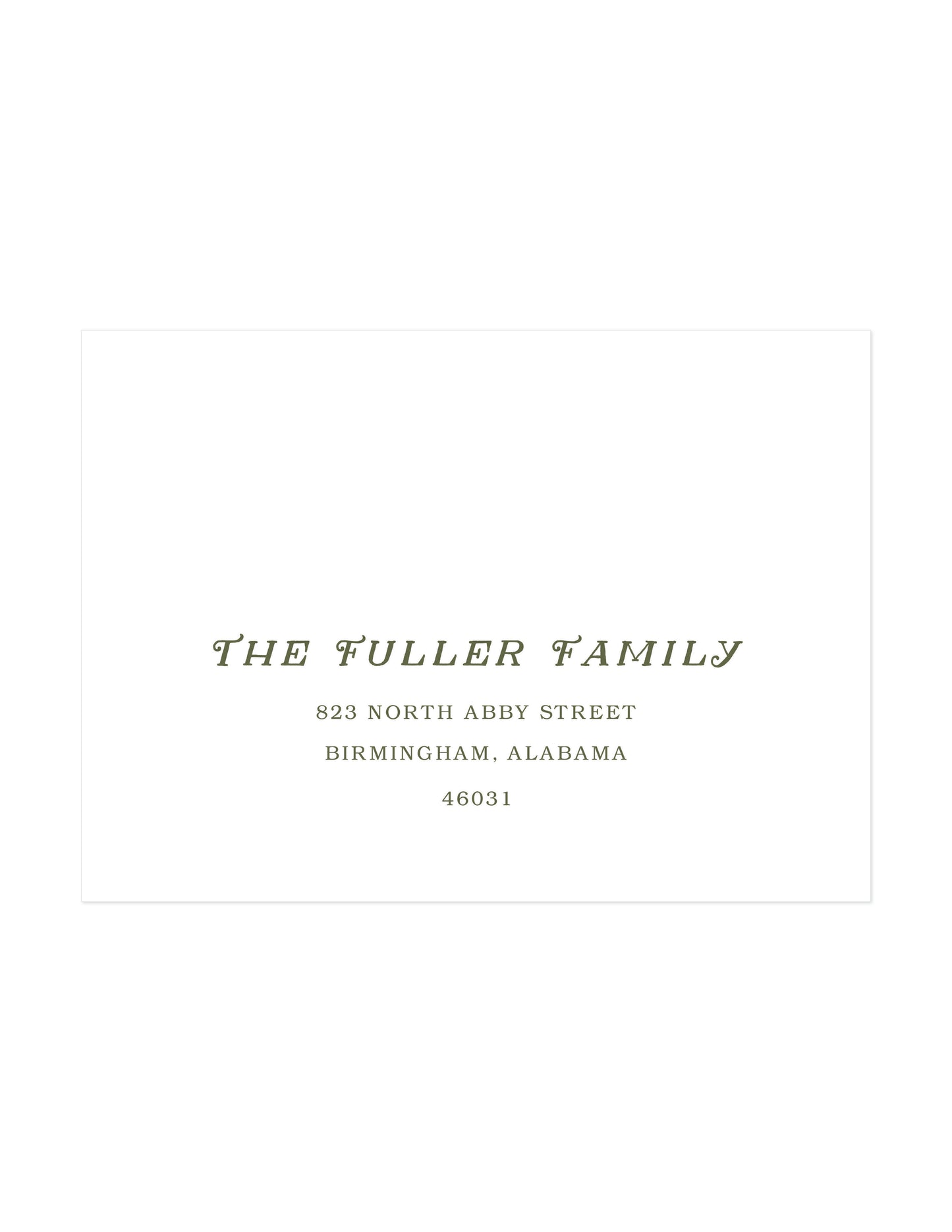 Recipient Address Printing Option Two