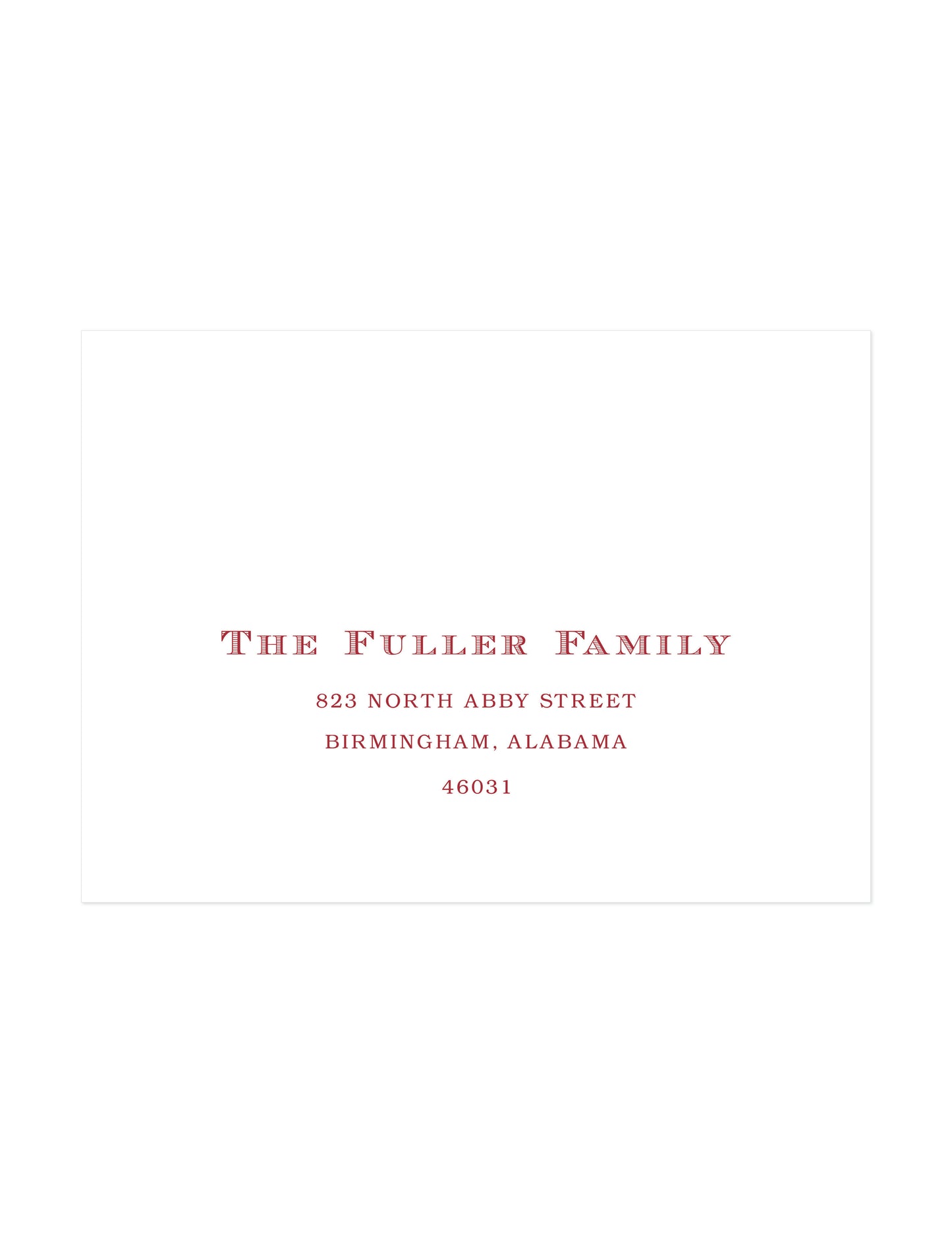 Recipient Address Printing Option Three