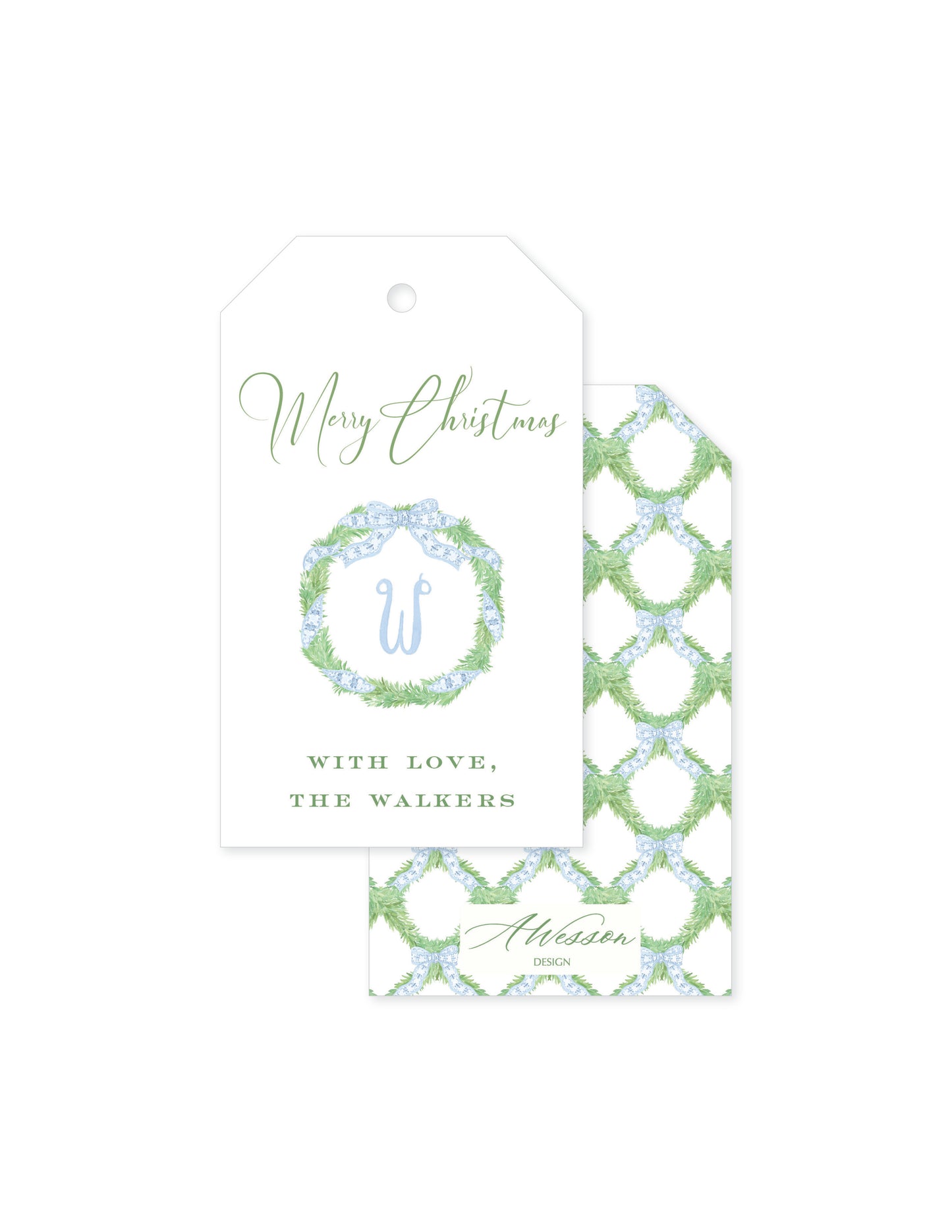 Chinoiserie Blue Tag