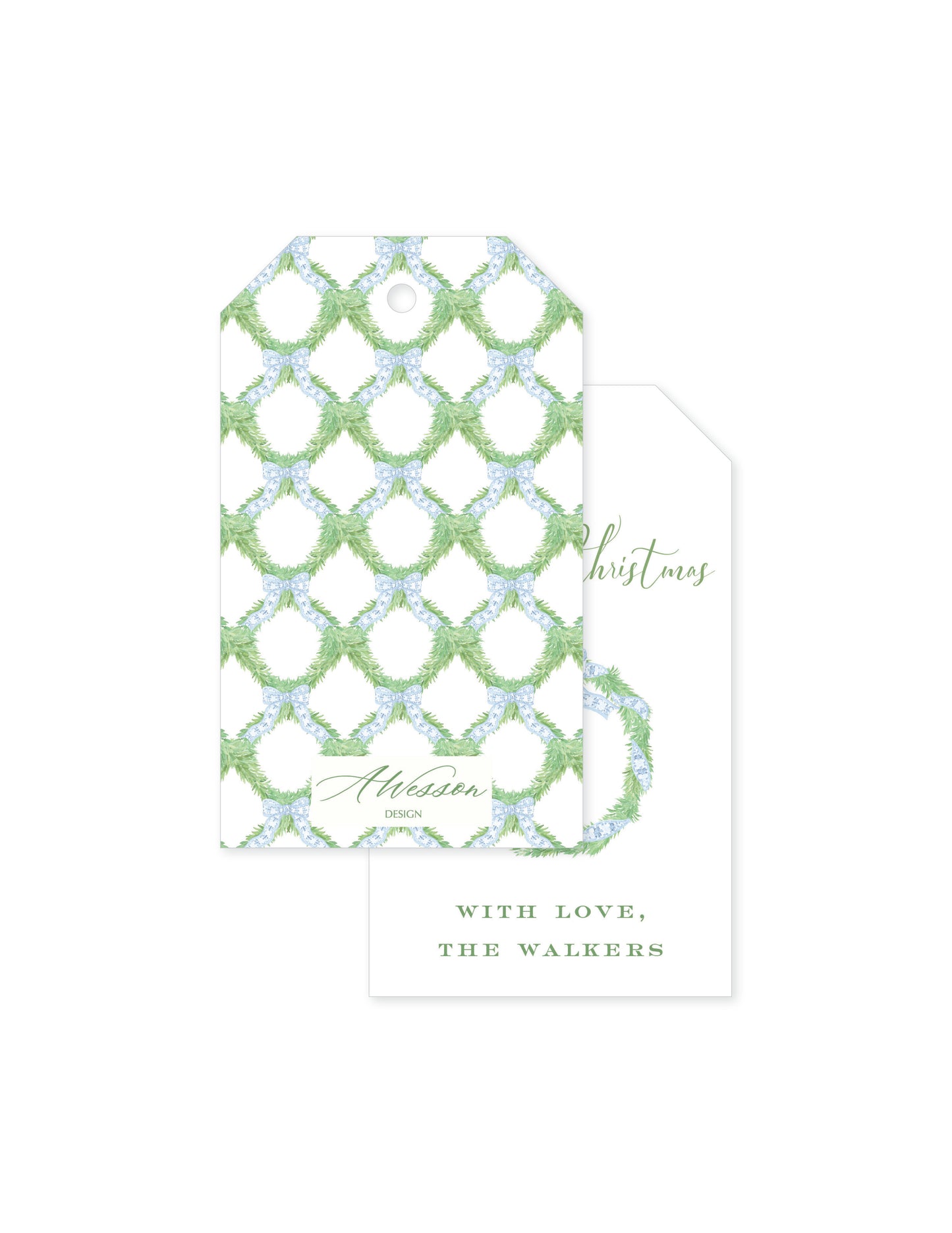 Chinoiserie Blue Tag