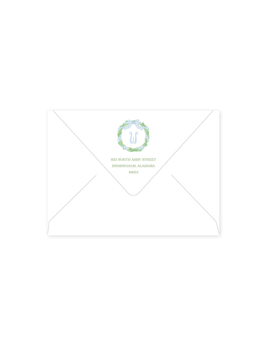 Chinoiserie Blue Return Address