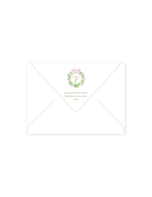 Carolina Christmas Wreath Return Address