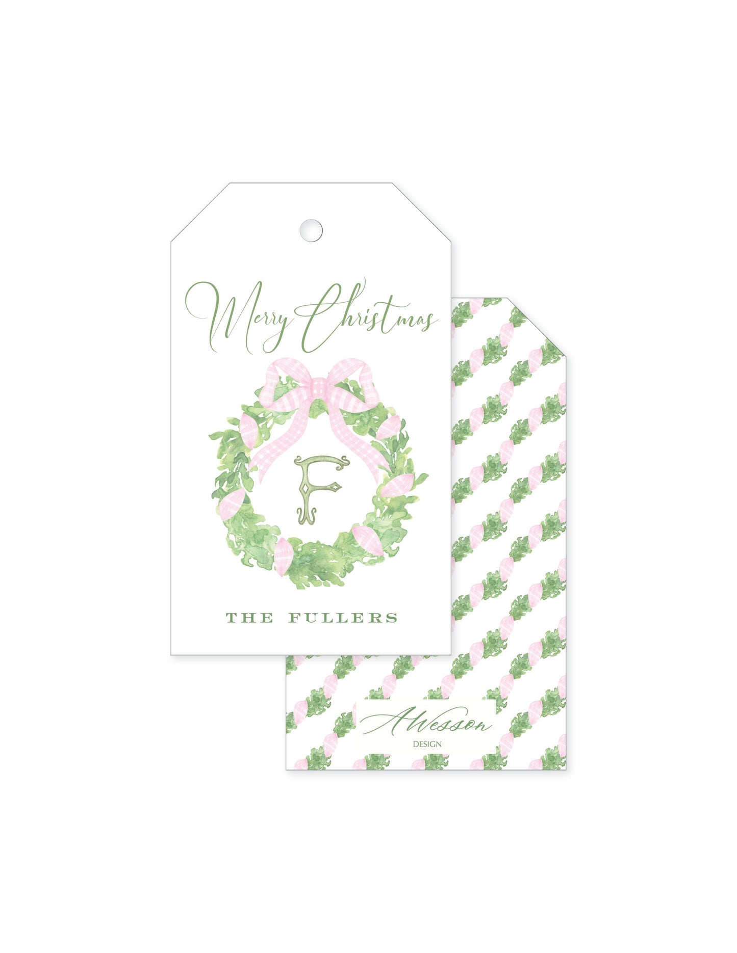 Carolina Christmas Wreath Tag