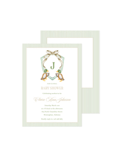 Mallard Crest Baby Shower Invite