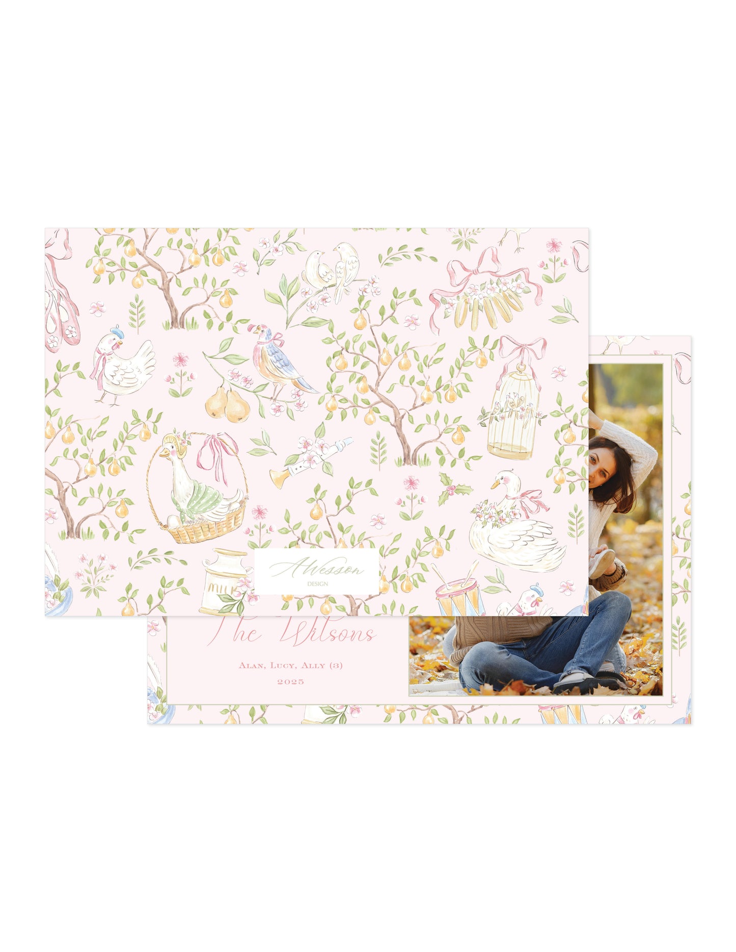 Partridge and Pears Pink