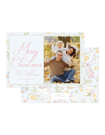 Partridge and Pears Blue