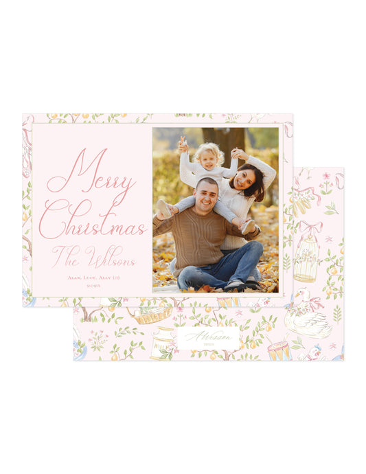 Partridge and Pears Pink