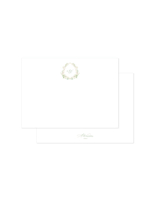 Ornate Gold Crest Notecard