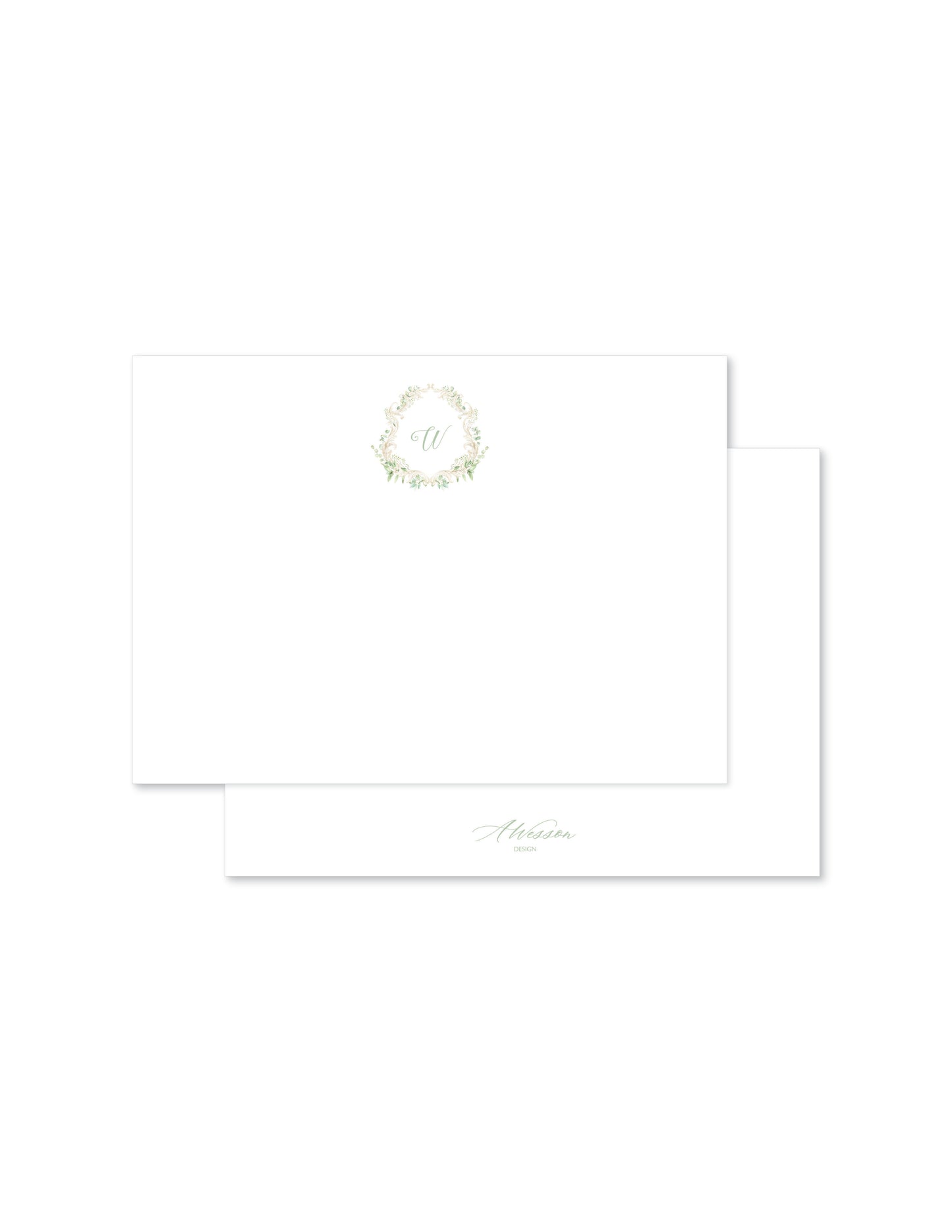 Ornate Gold Crest Notecard