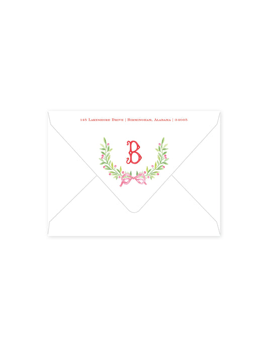 Christmas Holly Return Address