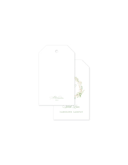 Ornate Monogram Crest Tag