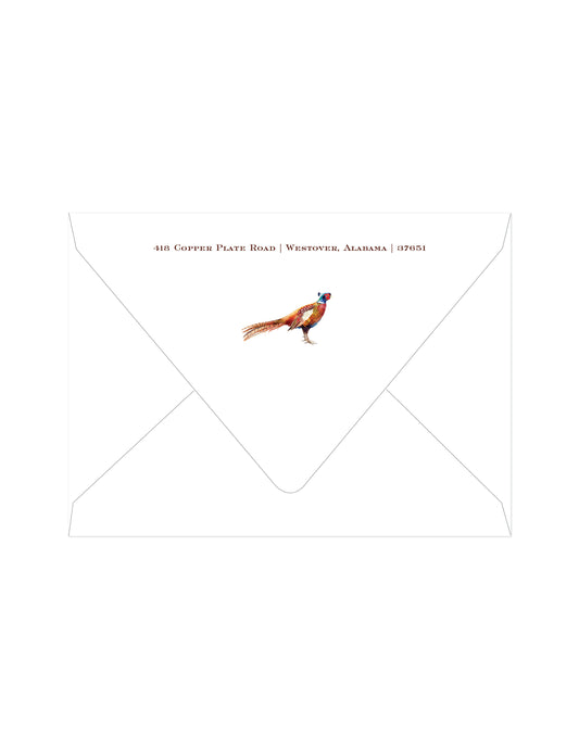 Watercolor Pheasant Return Address
