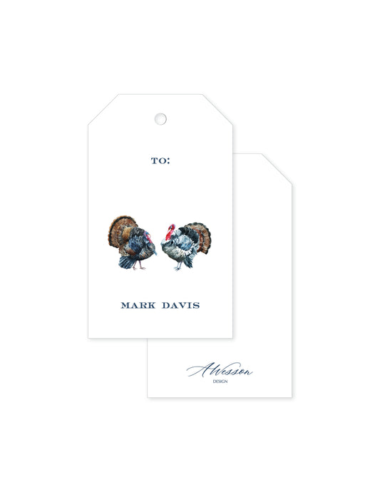 Watercolor Turkey Tag